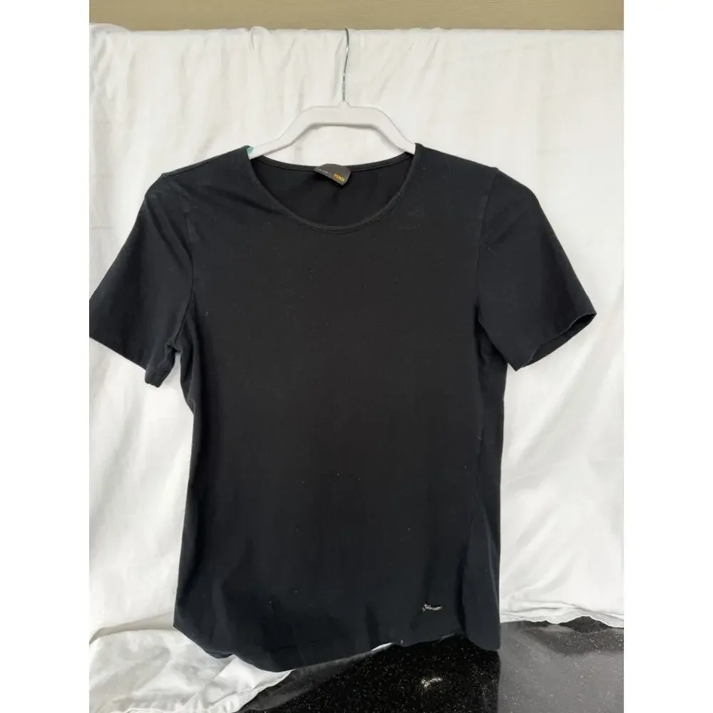 Fendi Women's Black Short Sleeve Tee US Med Premium Cotton - Picture 6 of 6